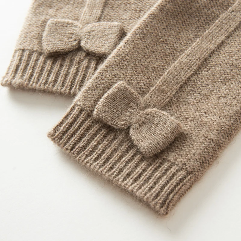 Winter High-Quality Cashmere Touch Screen Gloves Women Soft Warm Stretch Knit Mittens Full Finger Guantes Female Crochet Luvas