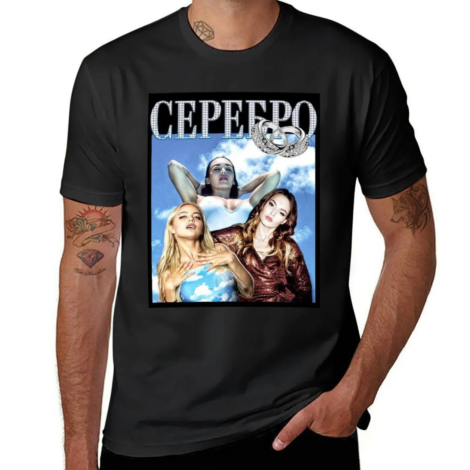 SEREBRO T-Shirt graphics Aesthetic clothing anime men clothings