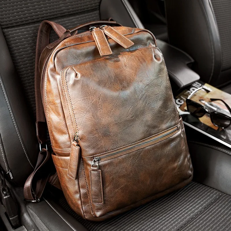 Vintage Men's Backpack Large Capacity Travel Backpacks Men Multiple Compartments Business Laptop Backpacks Male Schoolbags