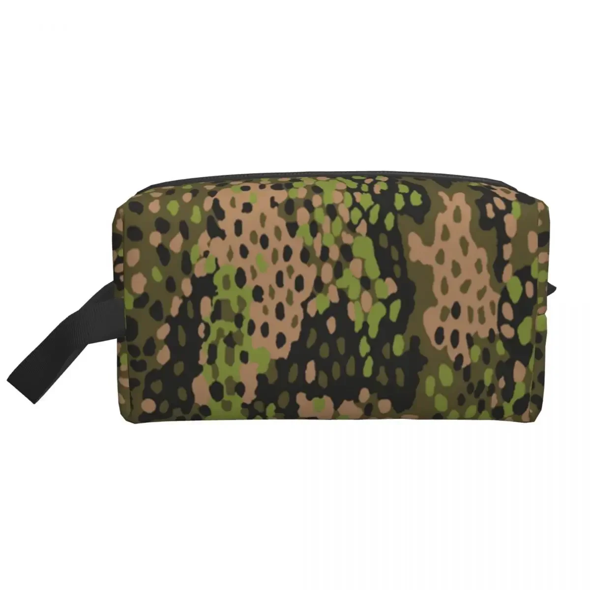 Custom WW2 Camo Toiletry Bag Women Germany Arm Military Camouflage Makeup Cosmetic Organizer Ladies Beauty Storage Dopp Kit Case