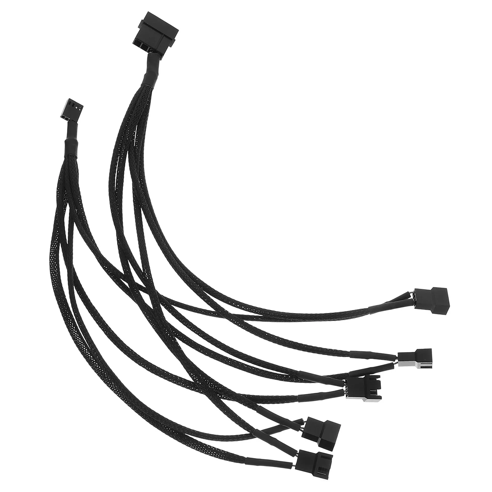 

Computer Fan Splitter Cable 1 to 4 Hub for Cooling System Rgb Lighting Support Multiple Fans Extension Adapter Cord for Pc