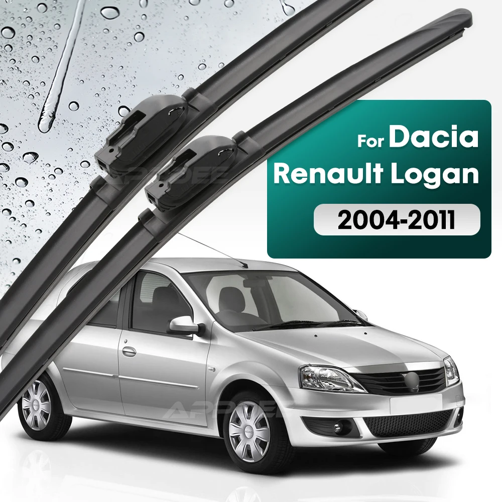 

Silicone & rubber Front Wiper Blades Set For Dacia Renault Logan MK1 2004 - 2011 Windshield Windscreen Window Brush 20"+20"