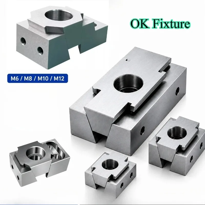 OK Vise Precision Wedge Clamp M6 M8 M10 M12 Single-Sided Double-Sided Precision Adjustable Multi-Station Wedge Clamping Block