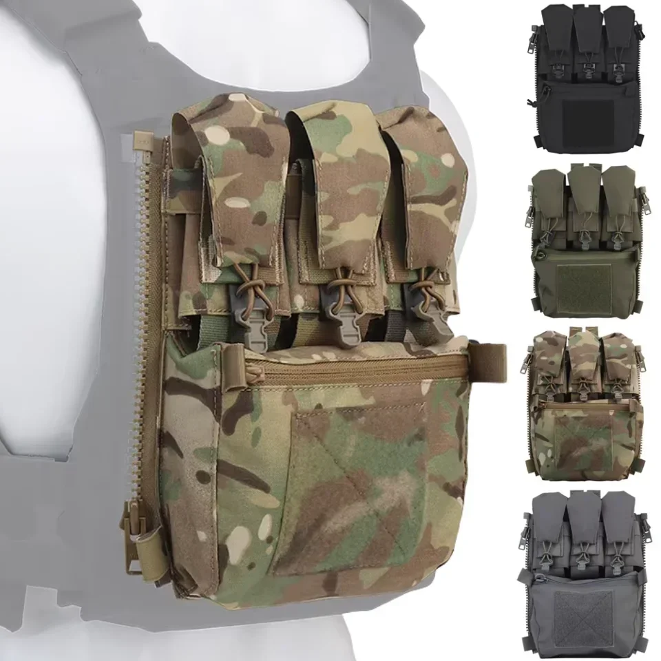 Tactical Multi purpose Bag Tactical Vest for FRO Style V5 Vest Back Panel Double Pouch Zip On Backpack Hunting Hiking