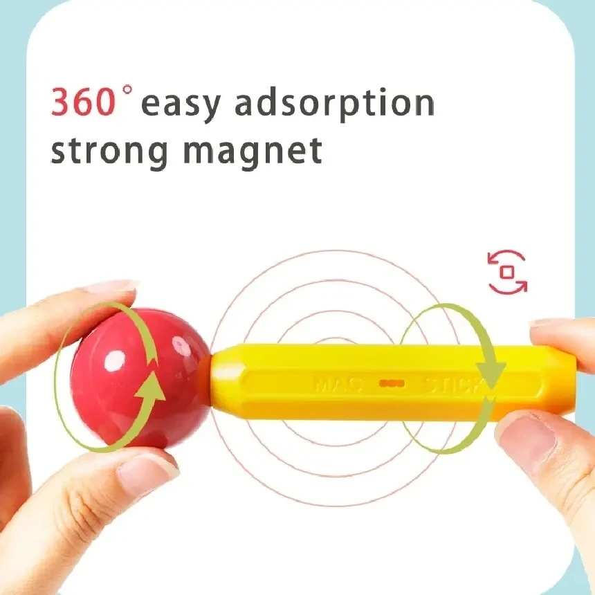 Romboss New Clown Dolls Magnetic Magnet Stick Rod Building Blocks Set Toys Kids Montessori Educational Toy 2024 Birthday Gifts