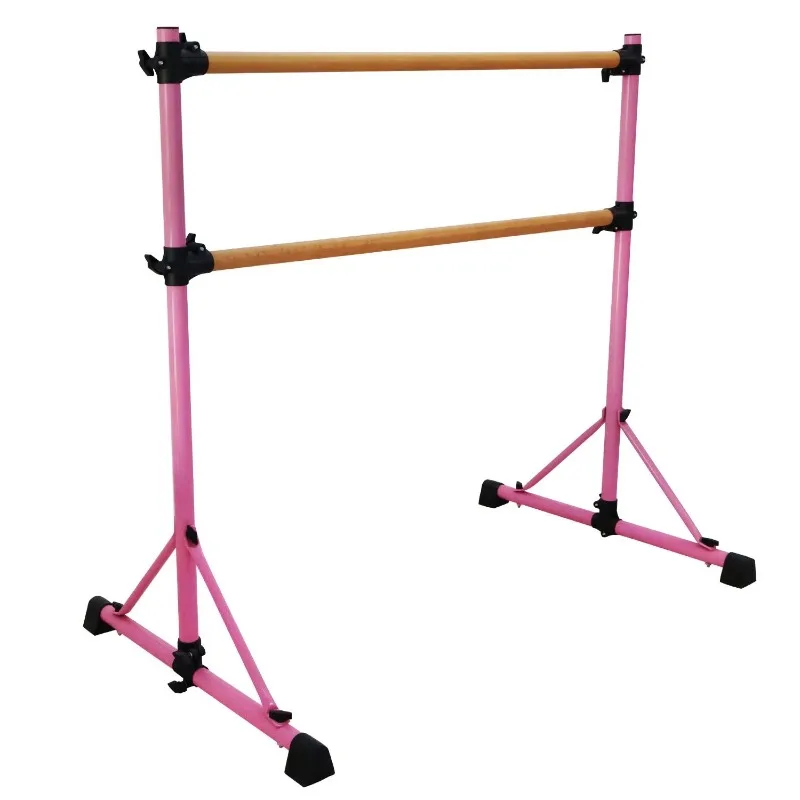 Portable Wood Ballet Barre 35‑150cm Height Adjustable Indoor Sport Equipments Ballet Barre for Different Ages