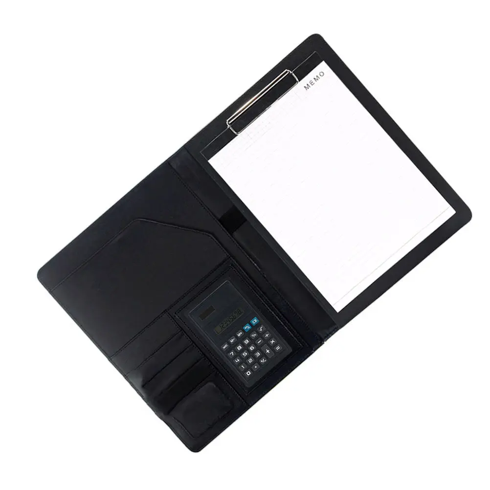 30 Pages A4 Document Folder Professional PU Business File Organizer Multi-Function Document Holder Office Company File Folders