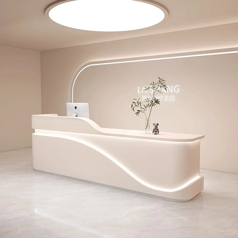 

Restaurant Front Desk Reception Counter Modern Classic L Shaped Reception Desk Beauty Salon Mostrador Recepcion Office Furniture
