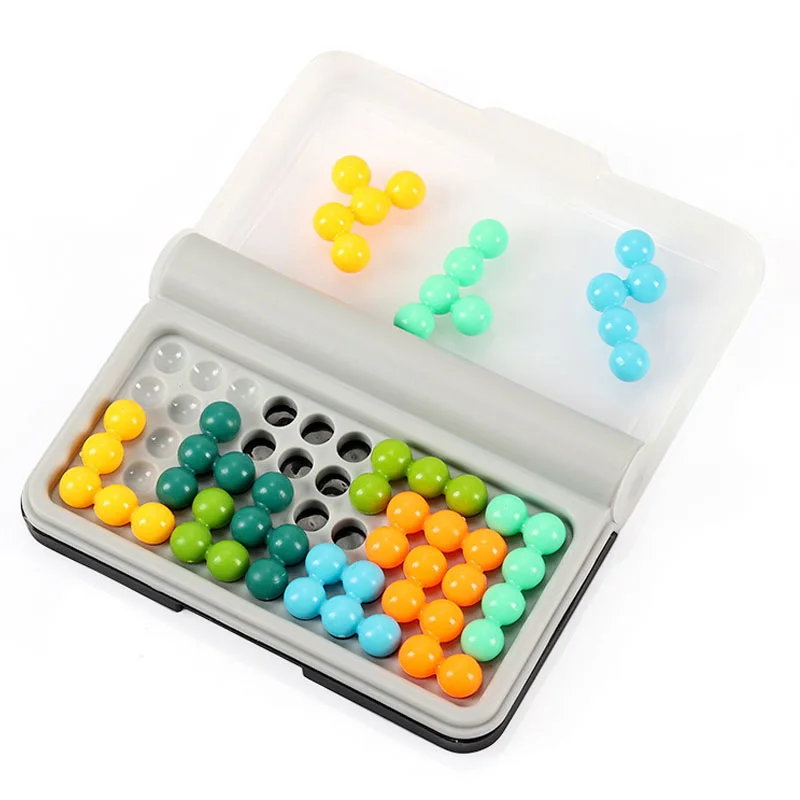 Intelligence Magic Beads Travel Game for Kids and Adults a Cognitive Skill-Building Brain Game Kids Montessori Toys