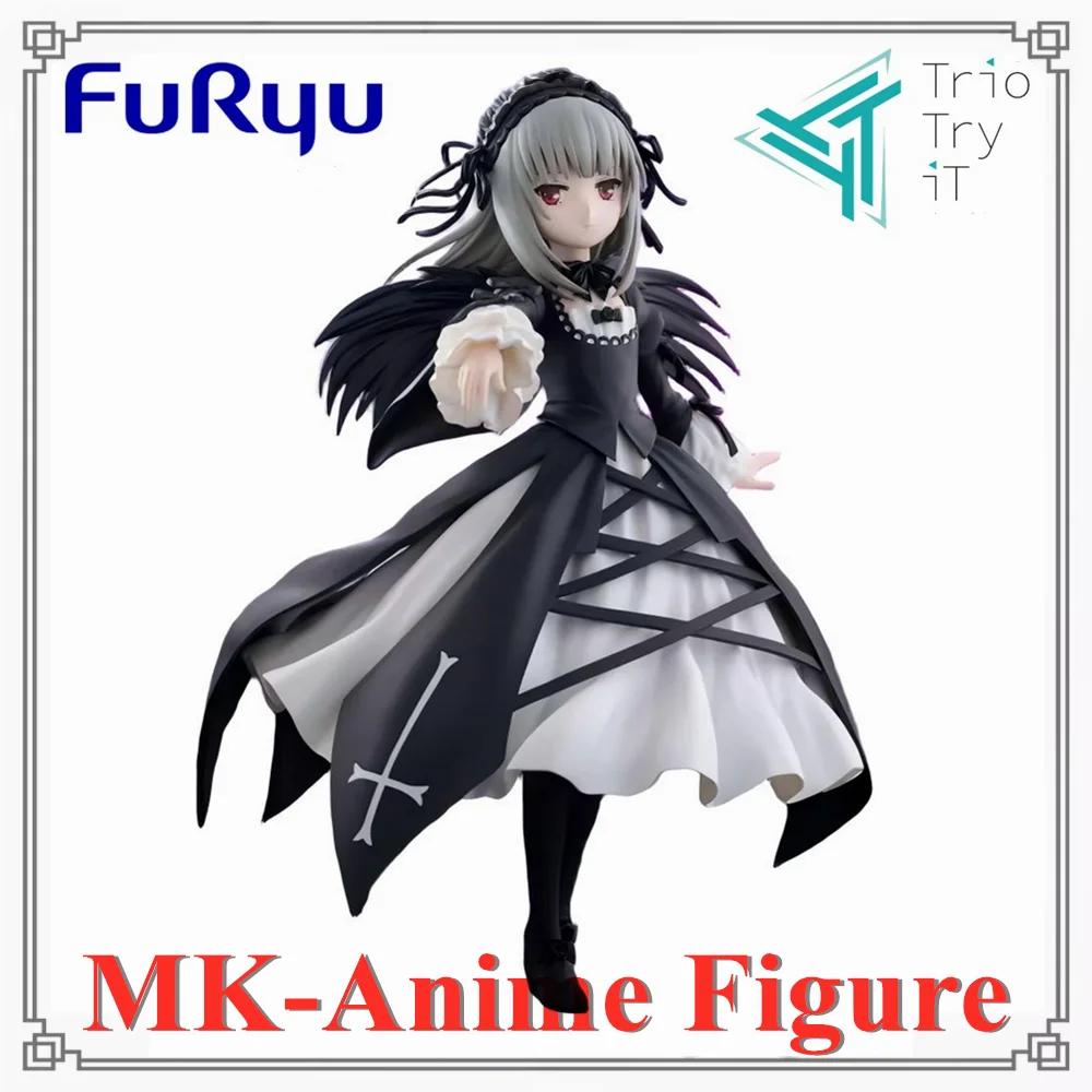 Figuras de Acción Originales Furyu Rozen Maiden Anime Suigintou Trio-Try-iT, Modelo de Juguete, Figura de PVC, BANDAI