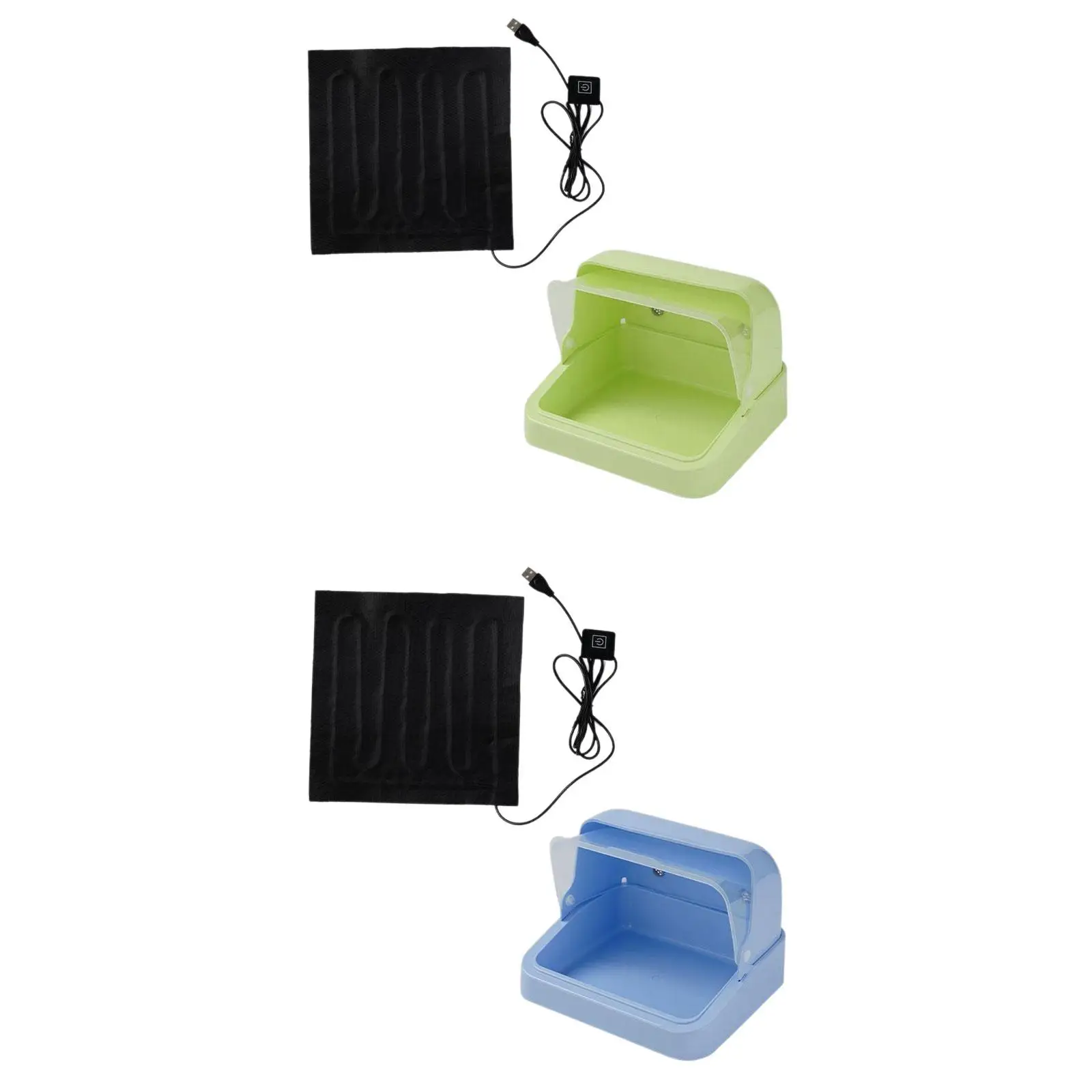 Poultry Chick Warmer Brooding Box Visual Bird Incubator with Ventilation Holes and Pad Heater for Small Parrots and Baby Ducks