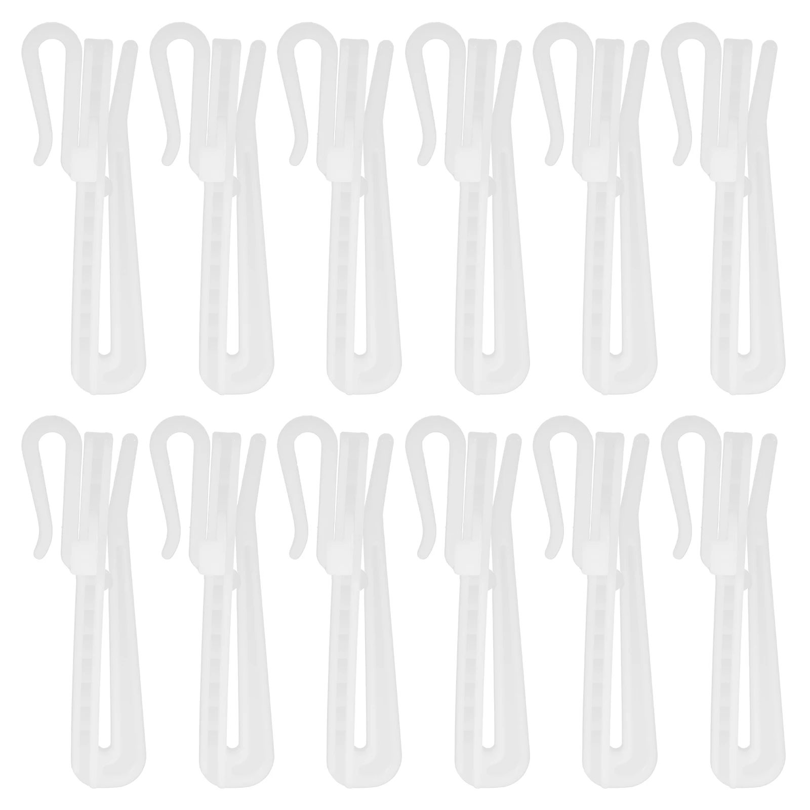 

50pcs Curtain Hooks Adjustable Plastic Clips for Track Shower Pleated Drapes Decorative Home Window Accessories