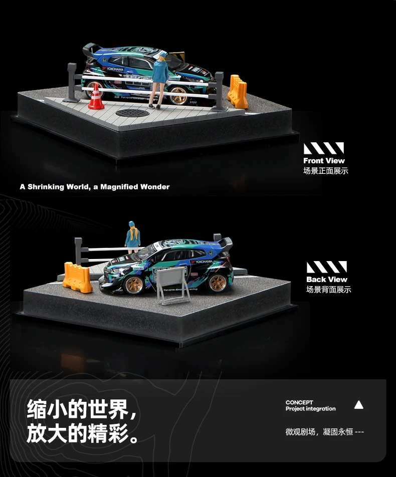 Collector 1/64 Car Model Parking Lot Small-scale Scene Acrylic Display Dust Cover Storage Box Friends Gifts Collect Ornaments