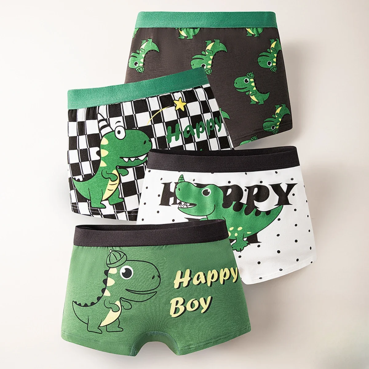 4 Pcs/Set Kids Boys Underwear Cotton Children Boxer Shorts Car Astronaut Cartoon Child Panty Breathable Boy Boxers Briefs Trunks