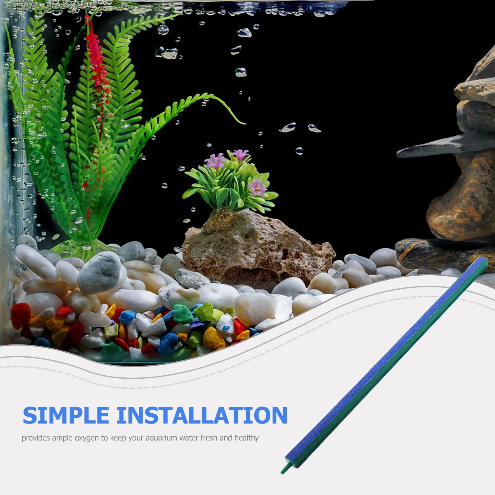 

Small Aquarium Air Stone with Plastic Base for Fish Tanks High Efficiency Bubble Diffuser for Healthy Water Conditions