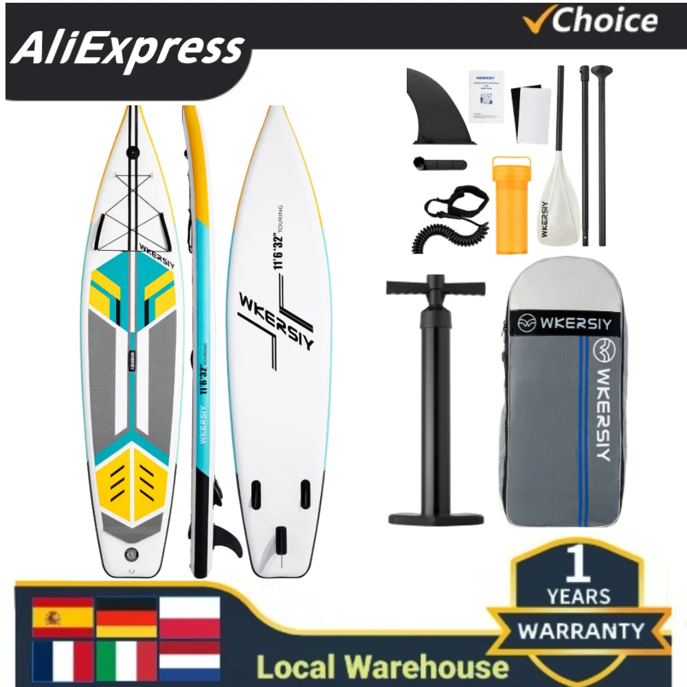 Inflatable Stand Up Paddle Board Non-Slip Sap SUP Board PVC for All Skill Level Surf Board with Air Pump Carry Bag Standing Boat