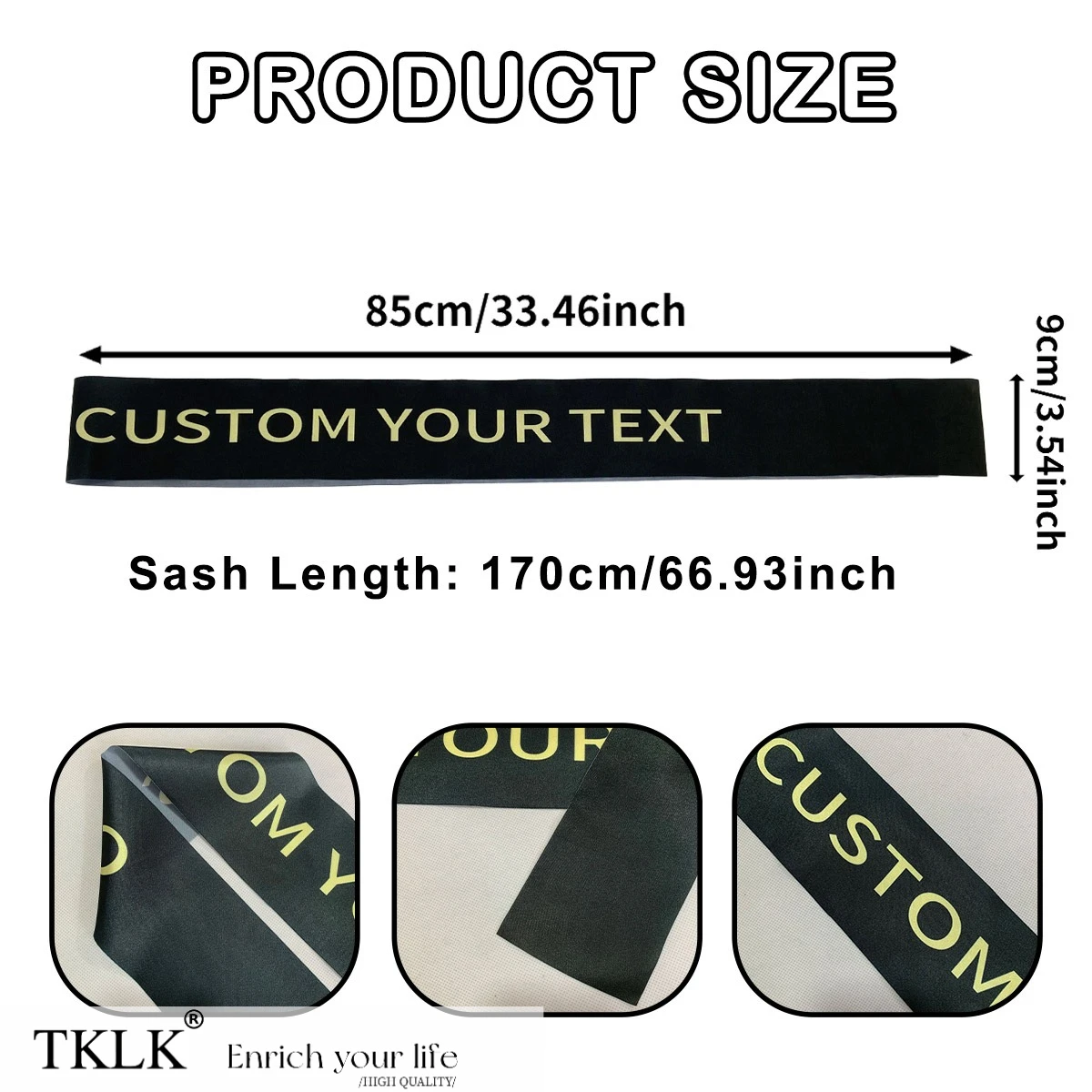 1pc/2pcs/3pcs Custom Text Personalized Sashes Women's Scarf - Birthday Queen, Bride Bachelorette, Sweet 16 & Retirement Styles