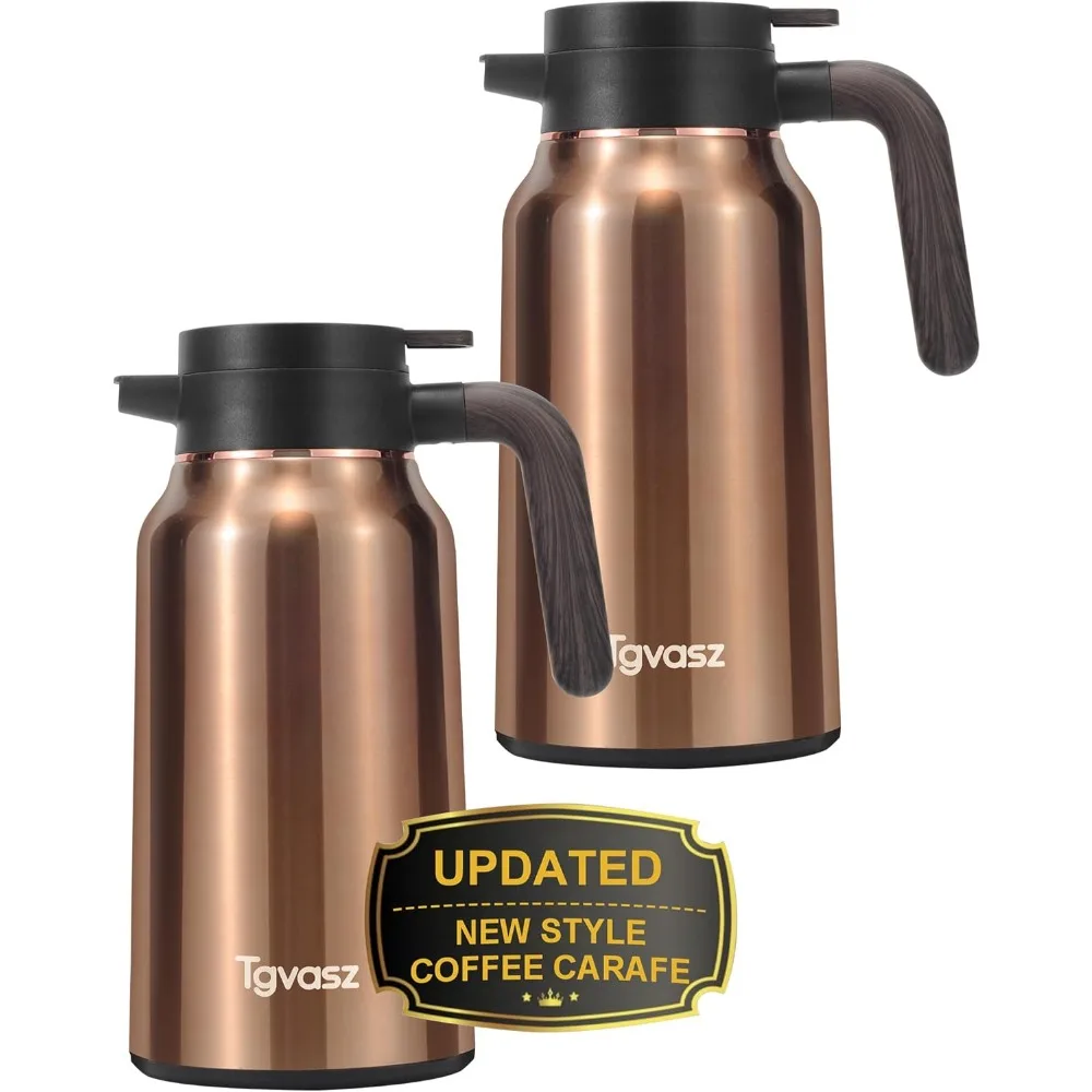 

Thermal Coffee Carafe 70 oz - 36 Hour Hot Stainless Steel Carafes for Hot Liquids-Insulated Coffee Carafes For Keeping Hot/Cold