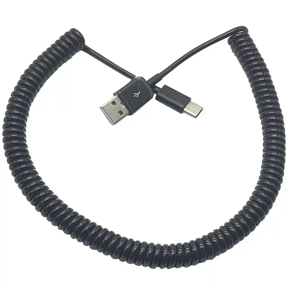 Spring USB 3.1 Type C Type-C Cable Data Sync Charge Stretch Cord For Nokia N1 OnePlus 2 ZUK Z1 Xiaomi 4C MX5 Pro Nexus 5X 6P