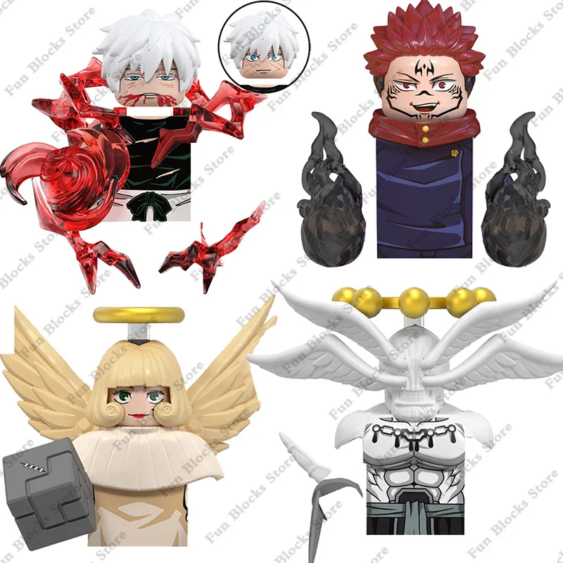 Hot Anime Jujutsu Kaisen Gojo Yuta Mini Action Figure Satoru Gojo Model Classic Cartoon Building Blocks Dolls Bricks Toys Gift