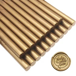 20pcs Vintage Gold Wax seal Sticks For Wax Sealing Stamps 13.4x1cm Sealing Wax Sticks for Glue Gun For Wedding Invitations