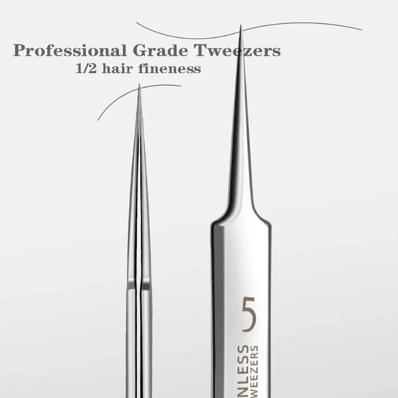 Blackhead Removal Tweezers Stainless Steel Tools - Effective Comedones Extractor, Whiteheads Removal Deep Cleansing Tools