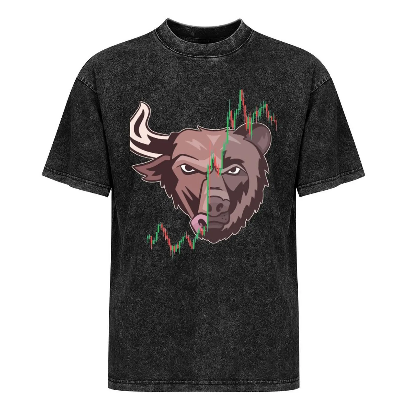 Camiseta Bull vs Bear Candlestick Chart Mercado de valores Invertidor Trader, camiseta de anime, camiseta de fútbol, camisetas ajustadas para hombres