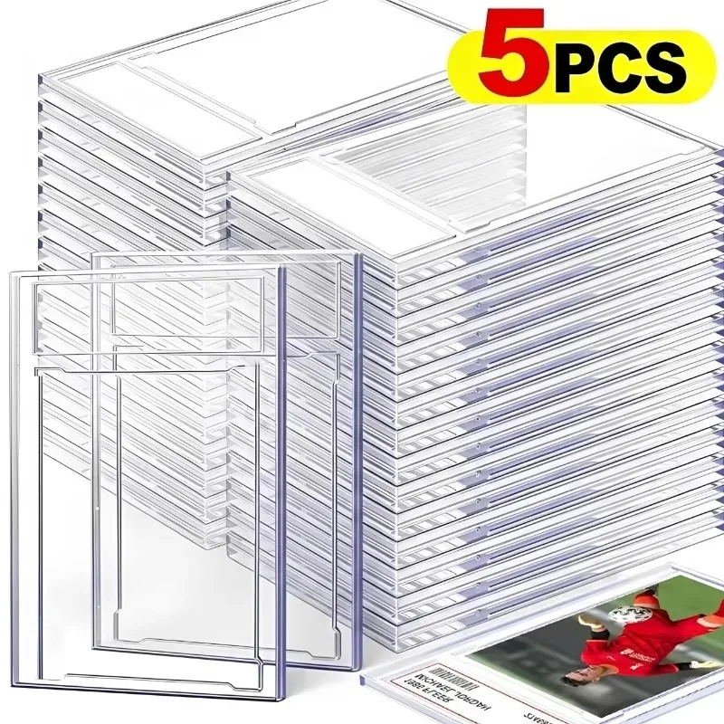 35PT Graded Card Slab Holders with Label Slot Clear Trading Card Protectors for Sports Baseball TCG Game Card Display Storage