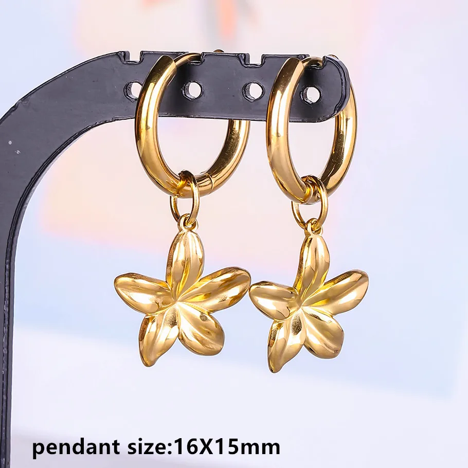 Engelskreuz Alien Anhänger Creolen Stern Schwert Bogen Edelstahl Runde Ohrringe für Damen Herren Schmuck Piercing Aretes Geschenk – Detail 7