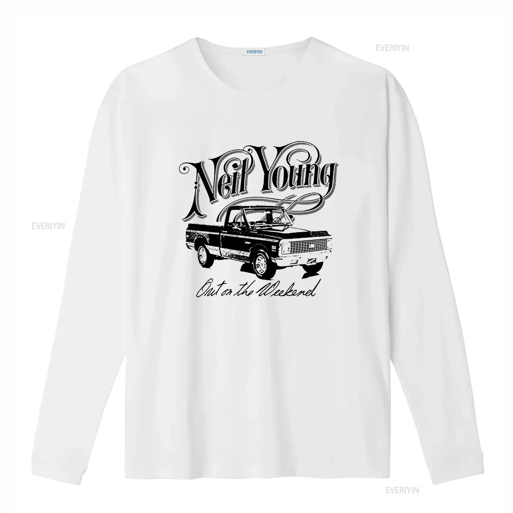 Neil Young 2025 Tour T Shirt vintage Washed Top For Everyday Wear Slightly Soft Versatile Unisex streetwear graphic Breathable