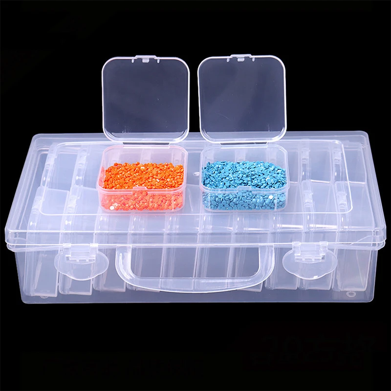 DIY Diamond Painting Embroidery Storage Box, Nail Art Jewelry Rhinestone Mosaic Storage Container, Multifunctional Storage Box