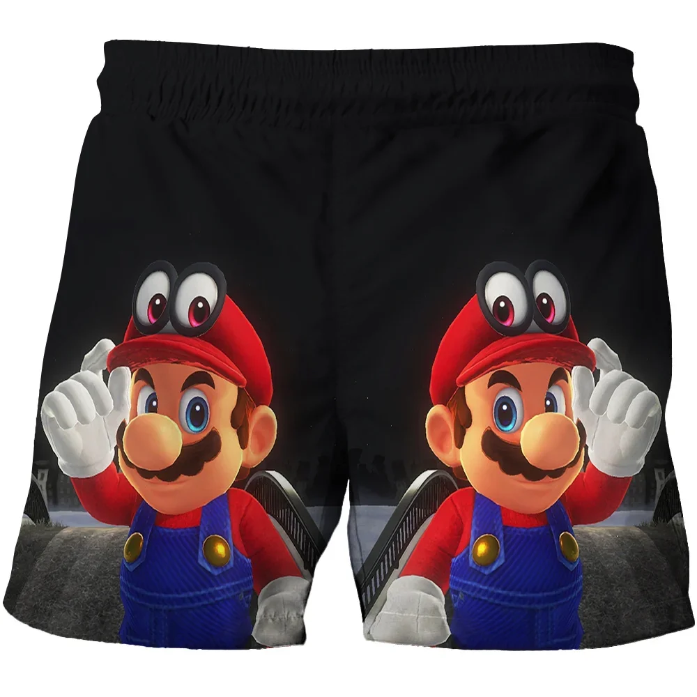 New Super Marios Beach Shorts Cartoon Animation Marios 3d Print Boys Casual Board Shorts Children\'s Sports Pants Swimming Pants