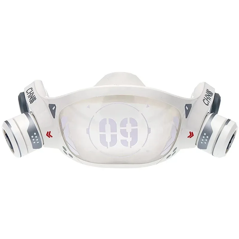 قناع إضاءة LED من Game Cyberpunk Cosplay للنساء، ملحقات خوذة مهرجان الموسيقى، قناع ميكانيكي للخيال العلمي، أقنعة الهالوين