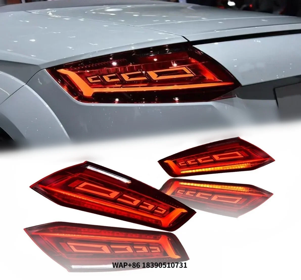 

Suitable for 2015-2018 TT Taillight Assembly Upgraded LED Taillights Flowing Turn Signals Daytime Running Light