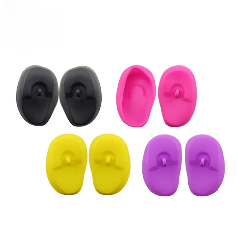 2pcs Silicone Ear Cover Hair Coloring Dyeing Protector Ear Waterproof  Salon Ear Shield Earmuffs Caps Shower Styling Accessories