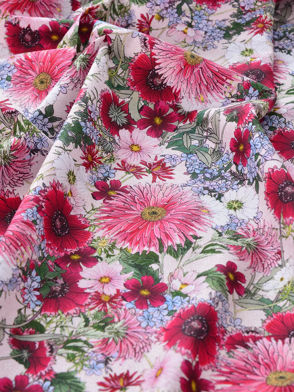 110x50cm DIY Cotton Fabric for Handmade Flower Handbooks, Clothes, and Books. Pure Cotton Fabric Blooms in Your Garden