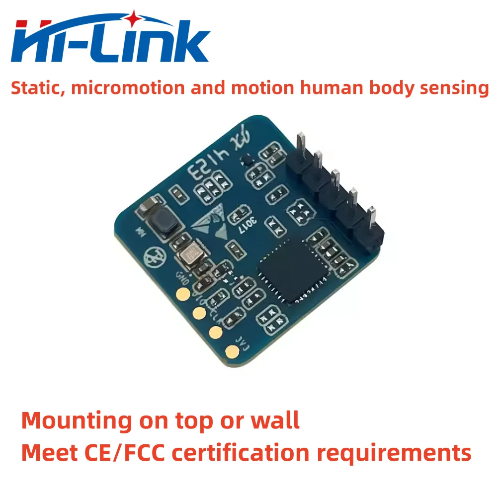 Hilink New 24G Human Presence Radar Module HLK-LD2410S Microampere Power Intelligent Induction Switch Meet CE/FCC Certification