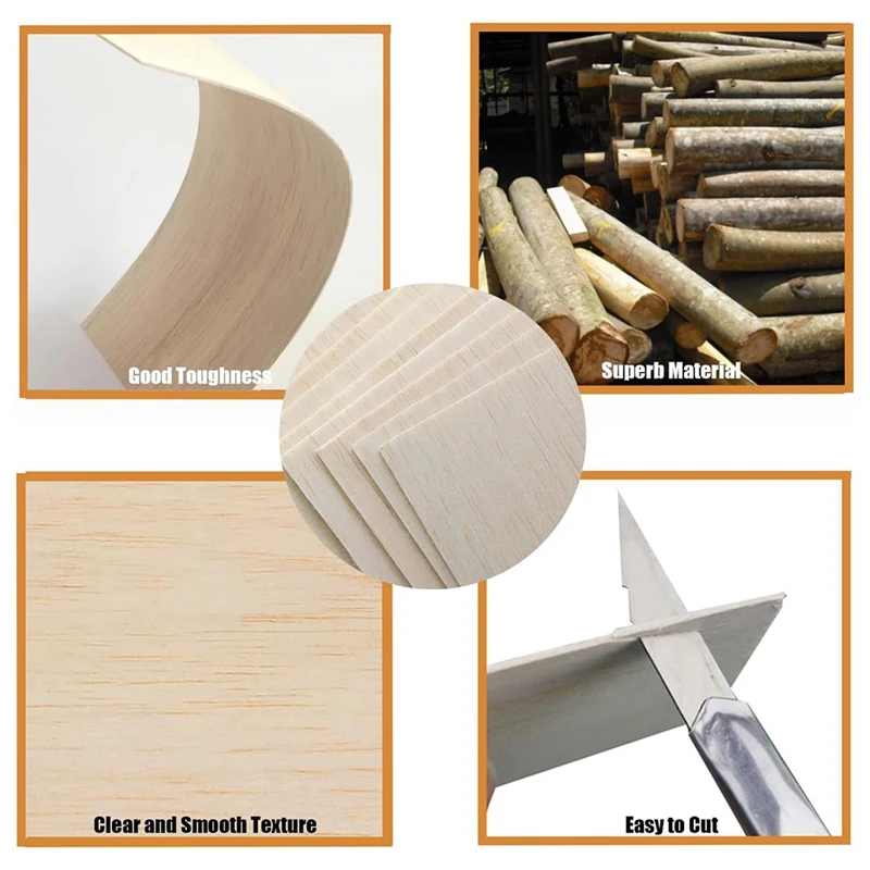 Wood Sheet For Crafts 20PCS Unfinished Wood Sheets Thin Wooden Pieces For Craft Wood Board Blanks 150X100x2mm