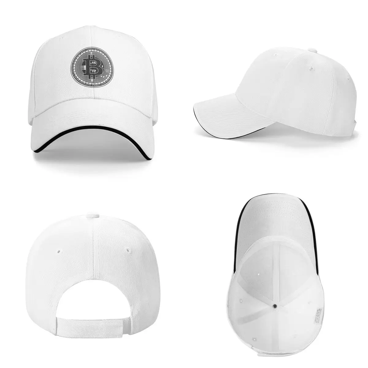 Unisex Baseball Hats Bitcoin Icon Cryptocurrency Art Outdoor Streetwear Summer Sports Baseball Caps Hip Hop Cap Casquette Hats