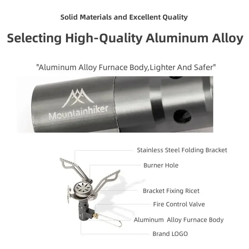 MOUNTAINHIKER Camping Tourist Burner Big Power Mini Gas Stove Cookware Folding Portable Outdoor Picnic Barbecue Survival Furnace