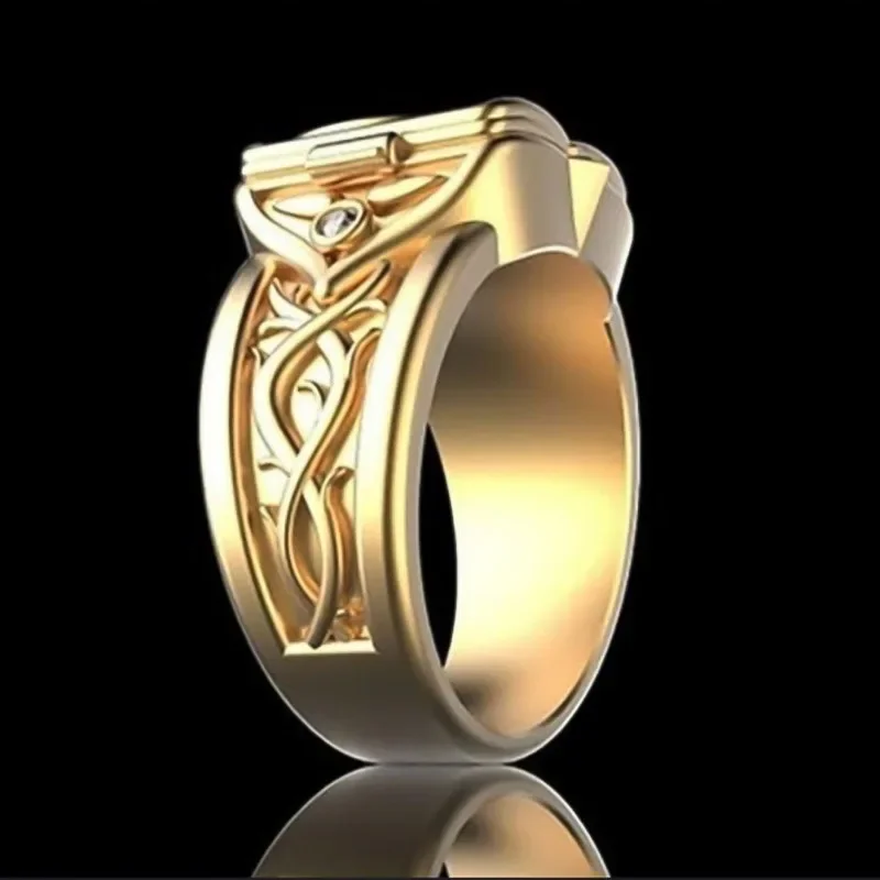 Hot Selling Openable Lid Men's Ring, Popular in Europe and America