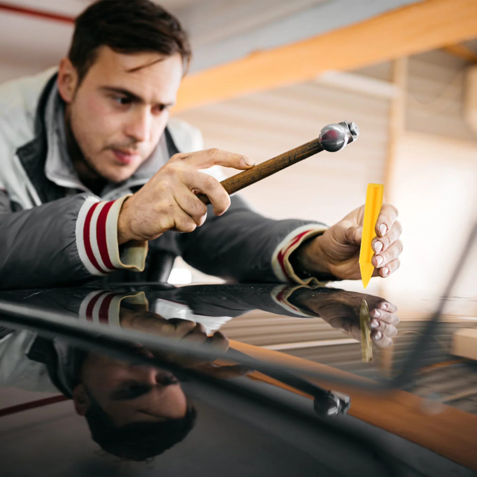 

5Pcs Car Body Dent Removal Pen Kit Auto Repair Tools Tap Down Pen Small Dent Remover Hail Damage Repair Automobile