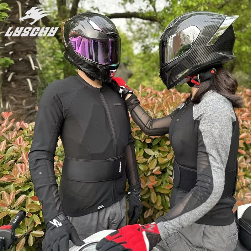 

LYSCHY Motorcycle Armor Jacket Men Women Summer Breathable Motocross Body Armor Racing Jackets 7Pcs Protector Gear Moto Clothing