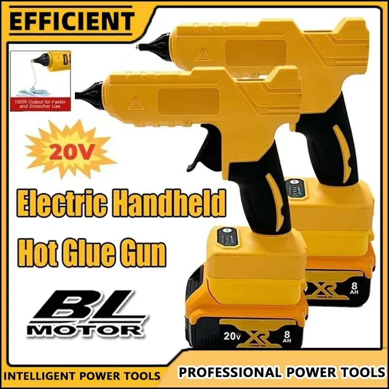 

Cordless Electric Handheld Hot Glue Gun Repair DIY Tool Hot Melt Welding Hot Air Gun Anti-scald Nozzle for Dewalt 20V Battery