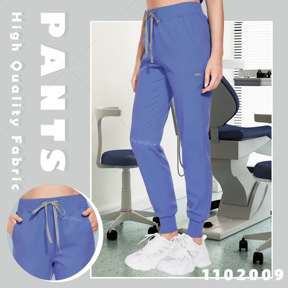 Pantalones de correr de Color liso para médico, pantalones quirúrgicos de laboratorio, uniformes de médico y enfermera, ropa de trabajo, accesorios Unisex