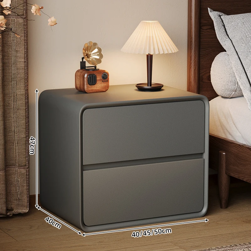 ไม้สีขาวโต๊ะข้างเตียงห้องนอนมือถือหรูหราเก็บ Nightstand ตู้เก็บเอกสาร MID Century Modern Muebles เฟอร์นิเจอร์อินเทรนด์