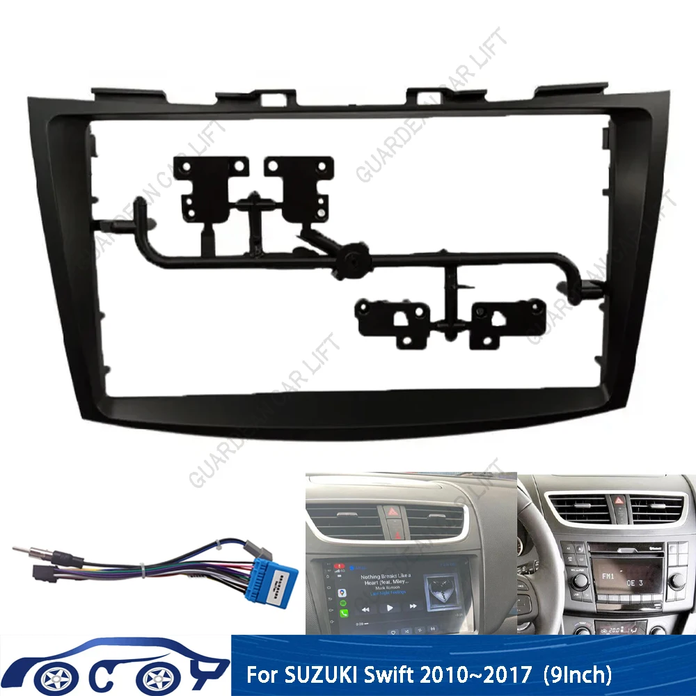 

For SUZUKI Swift 2010~2017(9INCH) Car Radio Fascias Android GPS MP5 Stereo Player 2 Din Head Unit Panel Dash Frame Installation