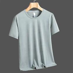 Summer New Printed Ice Silk Quick Drying Couple Short Sleeved T-shirt Comfortable Ice Cool Breathable Sports Leisure Women's Top