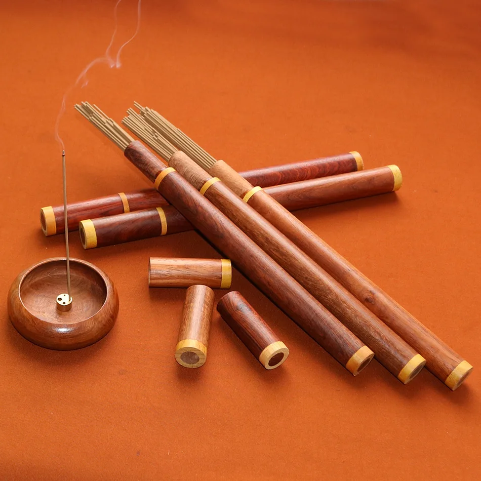 Genuine Vietnam Agar Fuson laterite Red Soil Oudh Wood Incense Sticks 10g High Quality wooden Tube storage natural scents