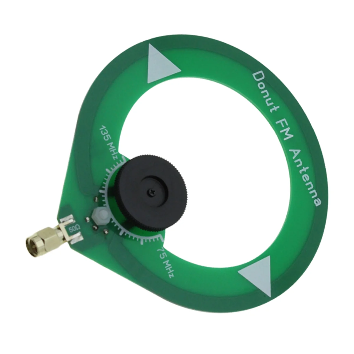 A44TDonut FM Antenna 75M-135MHz FM Antenna SMA Male Interface Mini Loop Antenna